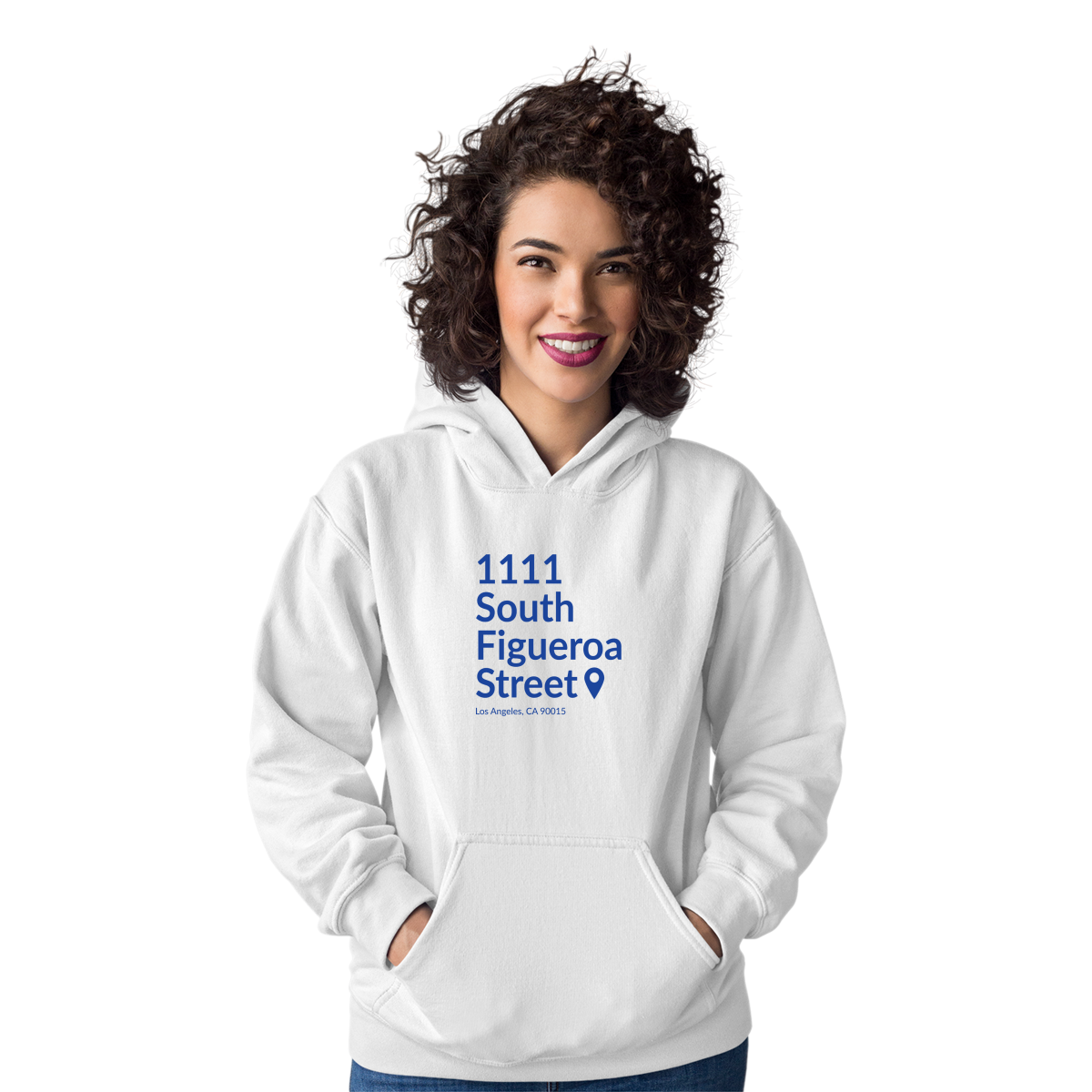 Los Angeles Basketball Stadium Unisex Hoodie | White