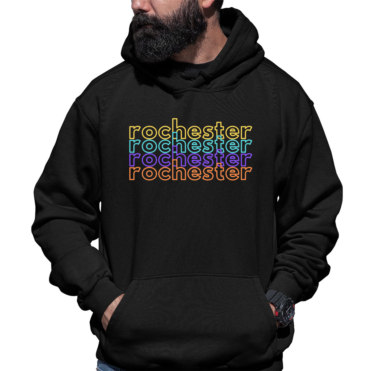 Rochester Unisex Hoodie | Black