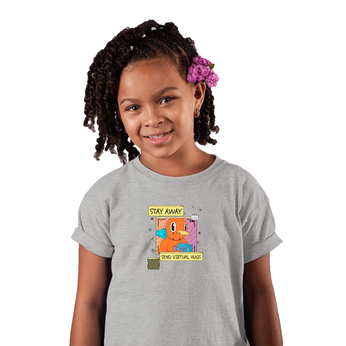 Stay Away Send Virtual Hugs Toddler T-shirt | Gray