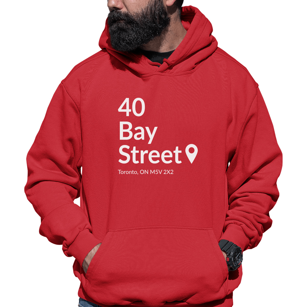 Toronto Basketball Stadium Unisex Hoodie | Red