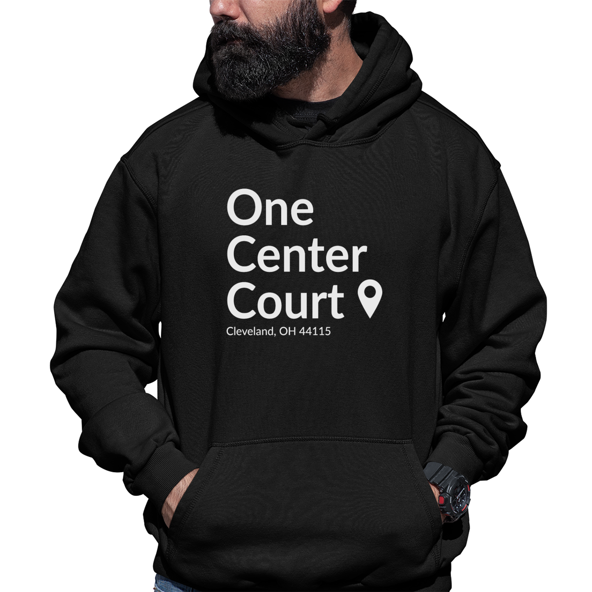 Cleveland Basketball Stadium Unisex Hoodie | Black