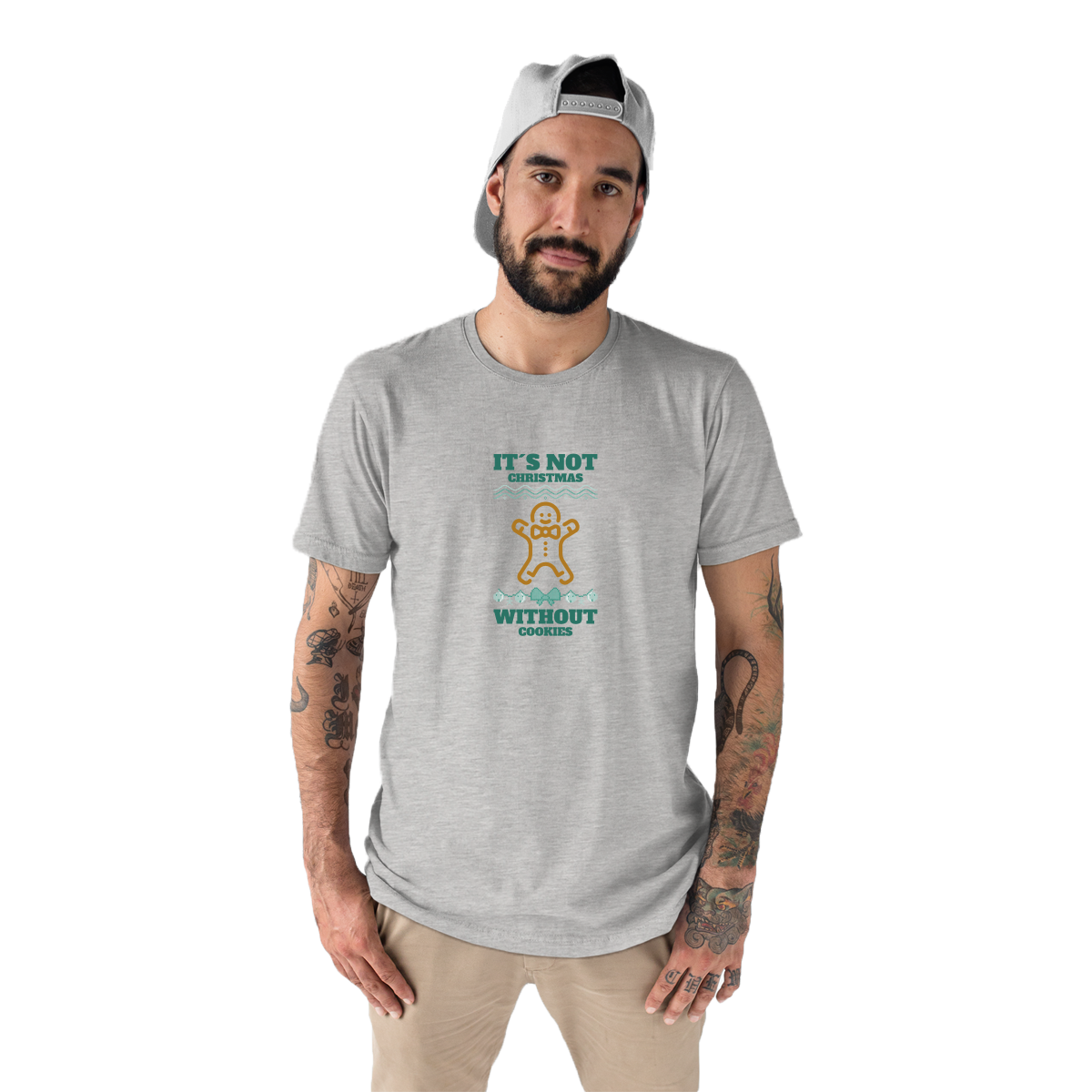 It's Not Christmas Without Cookies Men's T-shirt | Gray