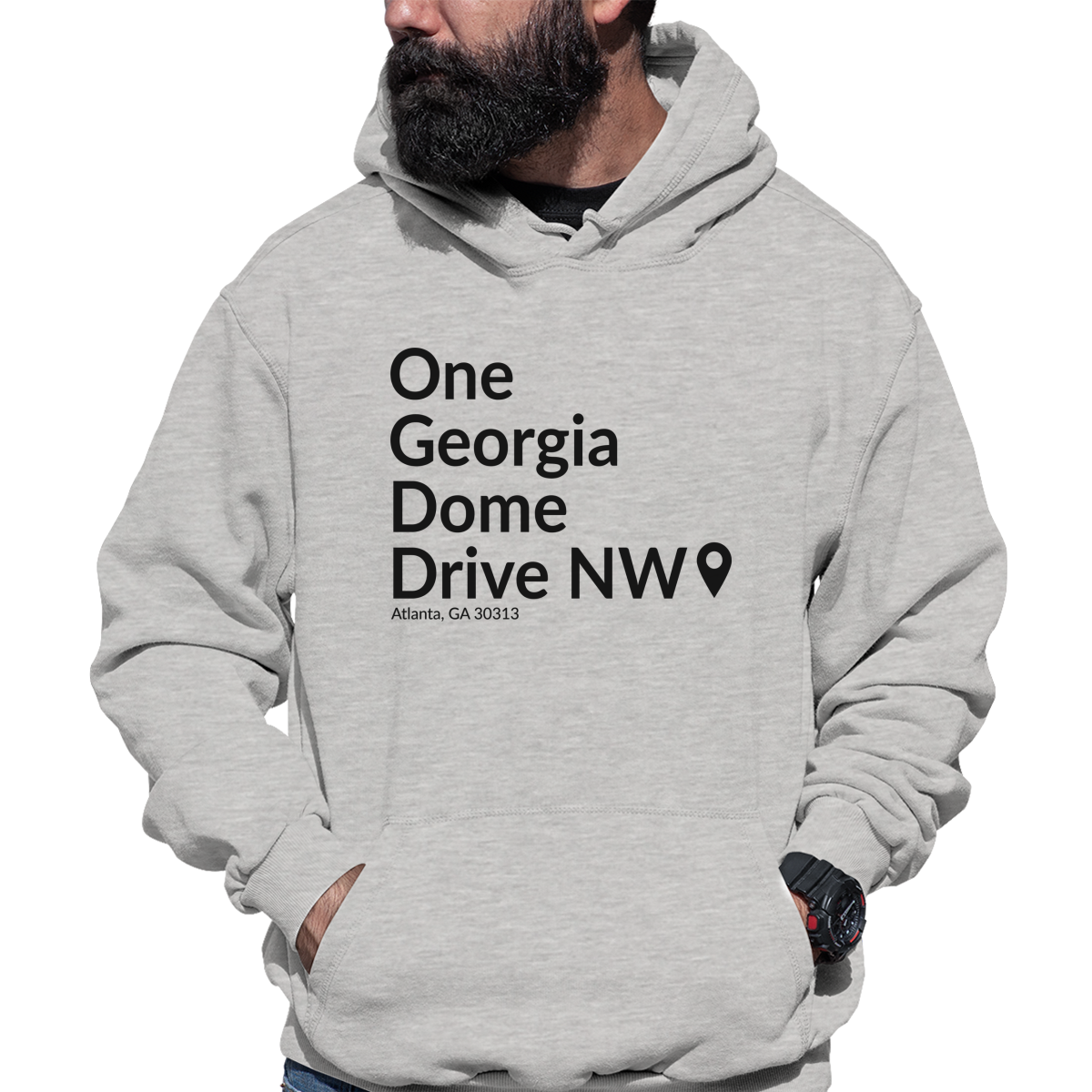 Atlanta Football Stadium Unisex Hoodie | Gray