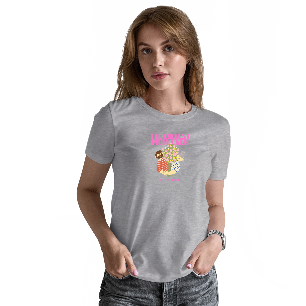 Coolest Mom Ever Women's T-shirt | Gray