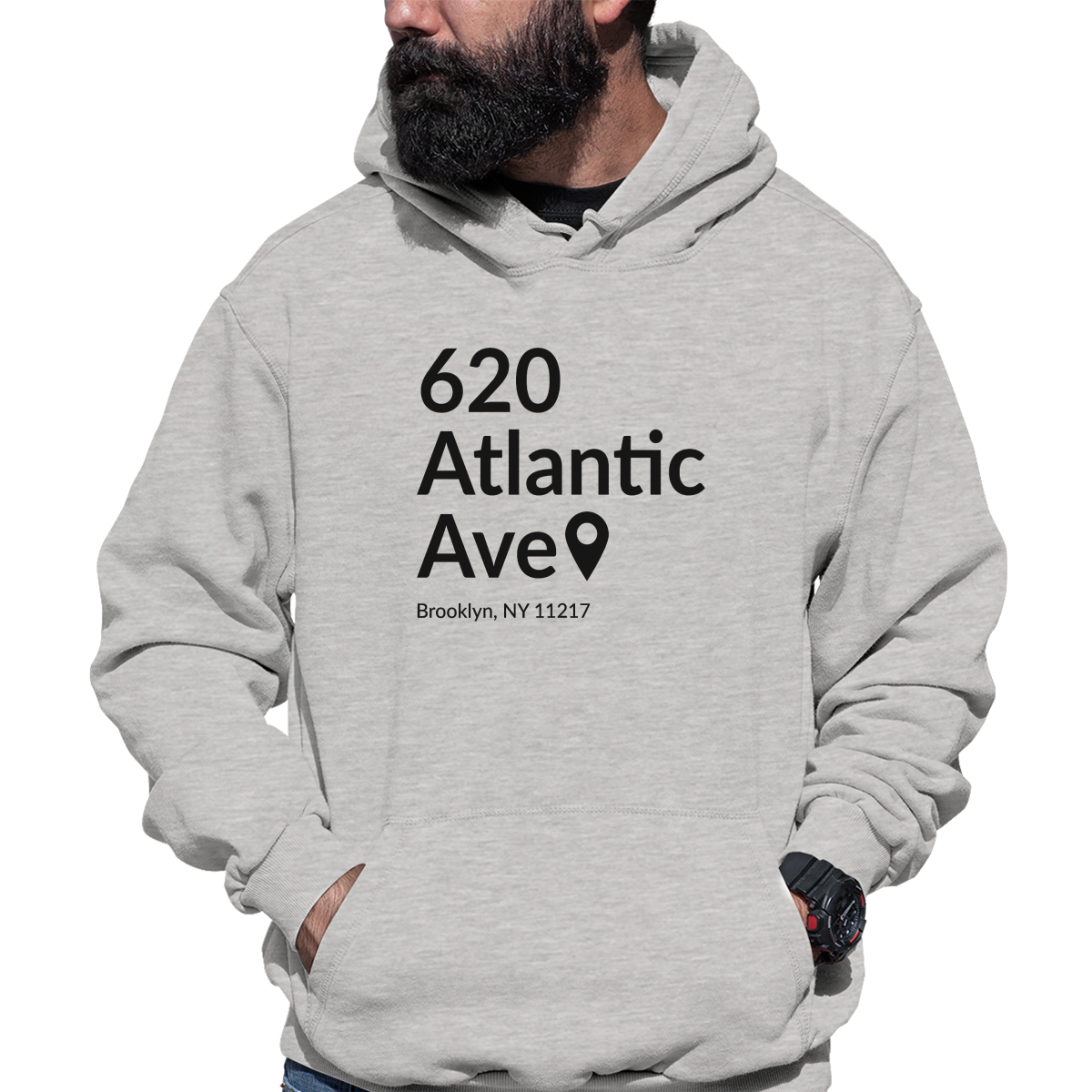 Brooklyn Basketball Stadium Unisex Hoodie | Gray