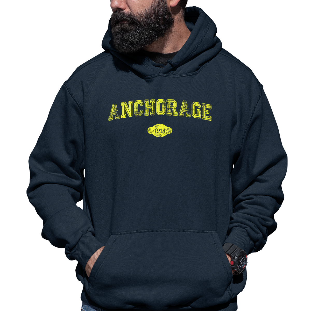 Anchorage 1914 Represent Unisex Hoodie | Navy