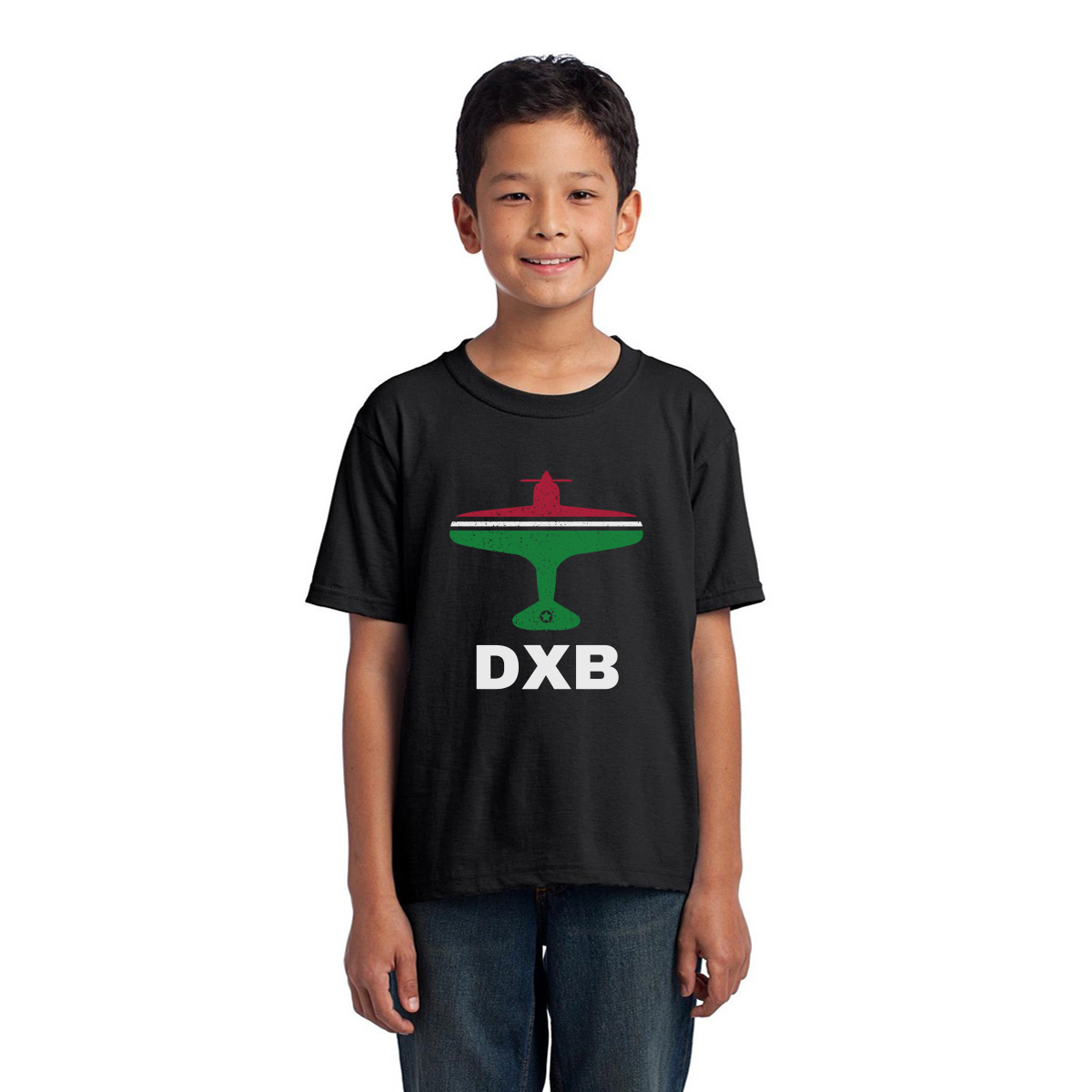 Fly Dubai DXB Airport Kids T-shirt | Black