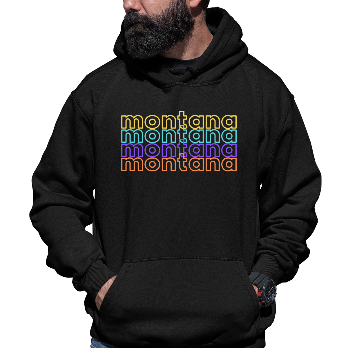 Montana Unisex Hoodie | Black