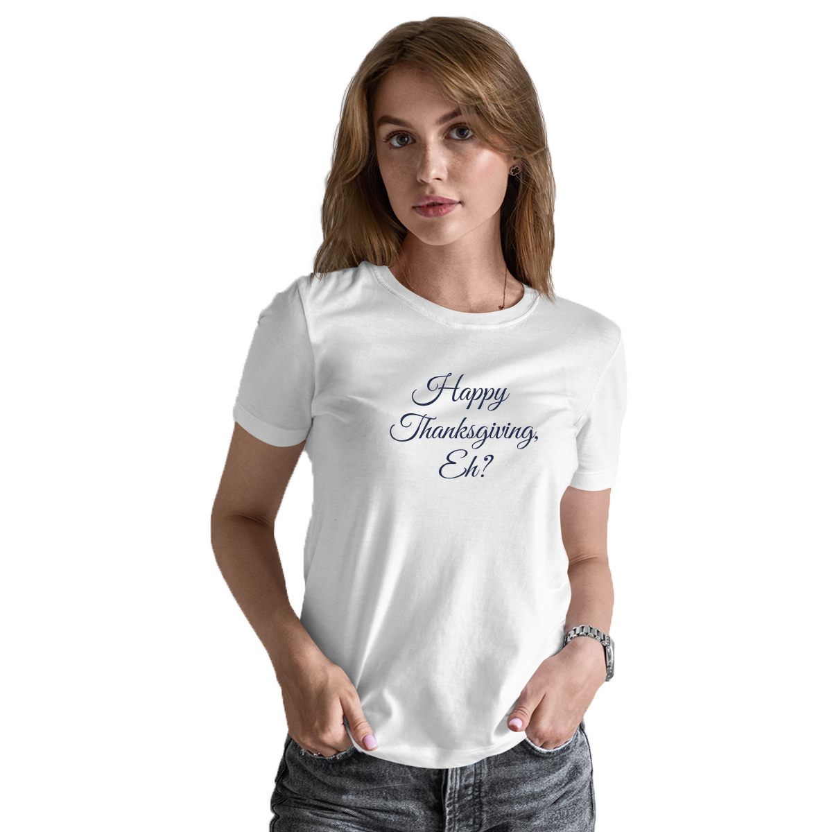 Canadian Thanksgiving Eh? Women's T-shirt | White