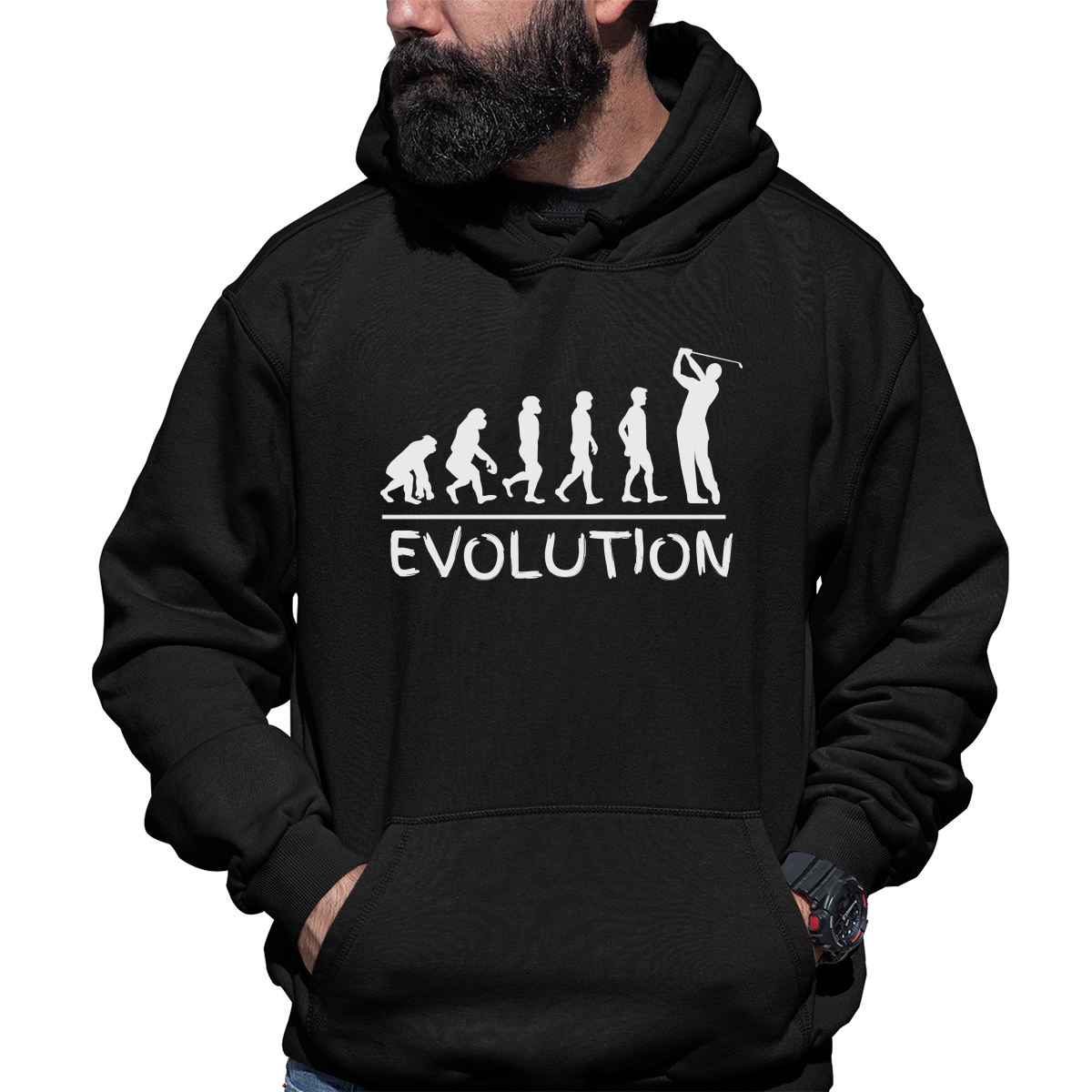 Golf Evolution  Unisex Hoodie | Black