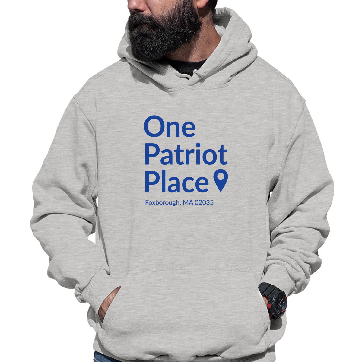 New England Football Stadium Unisex Hoodie | Gray