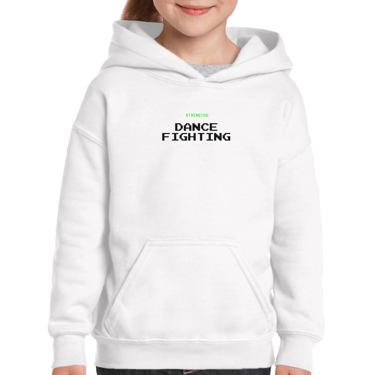 Strengths Dance Fighting  Kids Hoodie | White