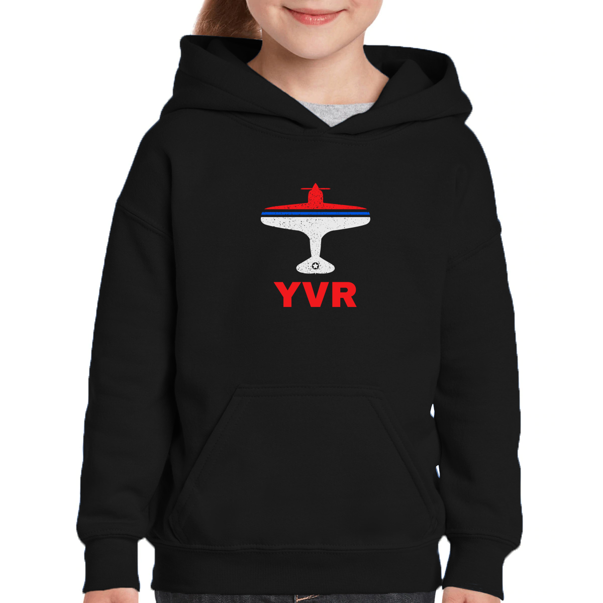 Fly Vancouver YVR Airport Kids Hoodie | Black