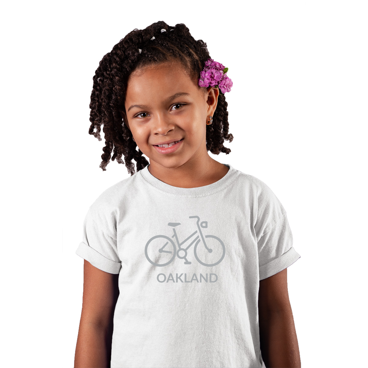 Bike Oakland Represent Kids T-shirt | White