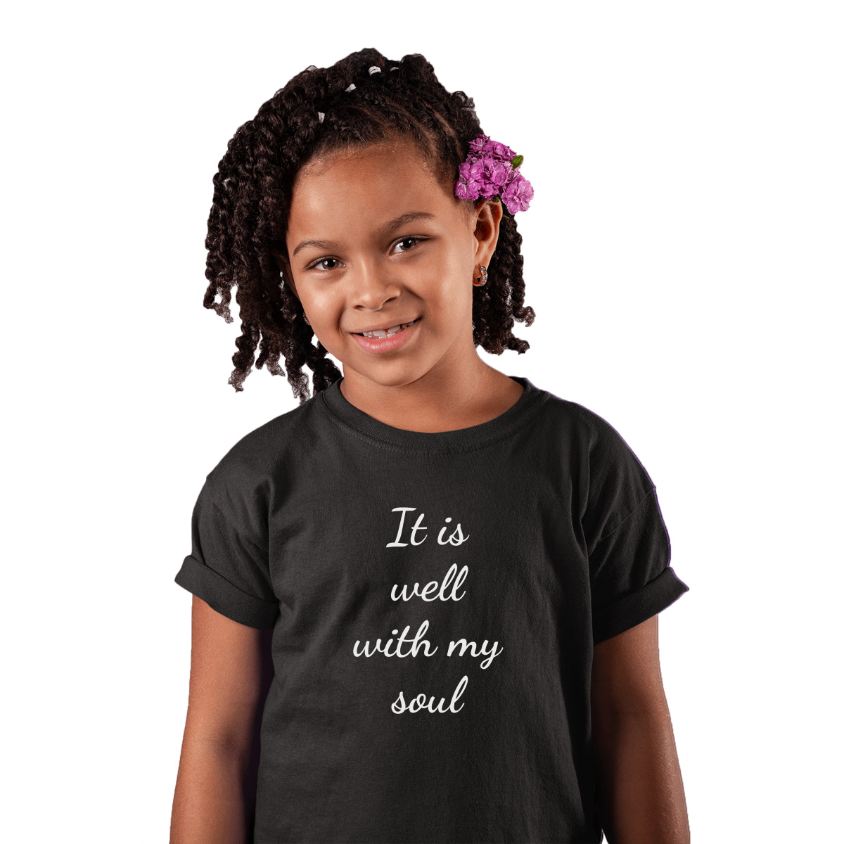  It Is Well With My Soul Kids T-shirt | Black