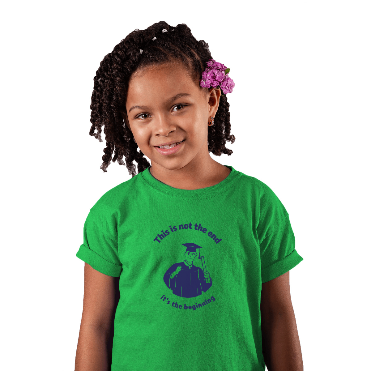 This Is Not The End It's The Beginning Kids T-shirt | Green