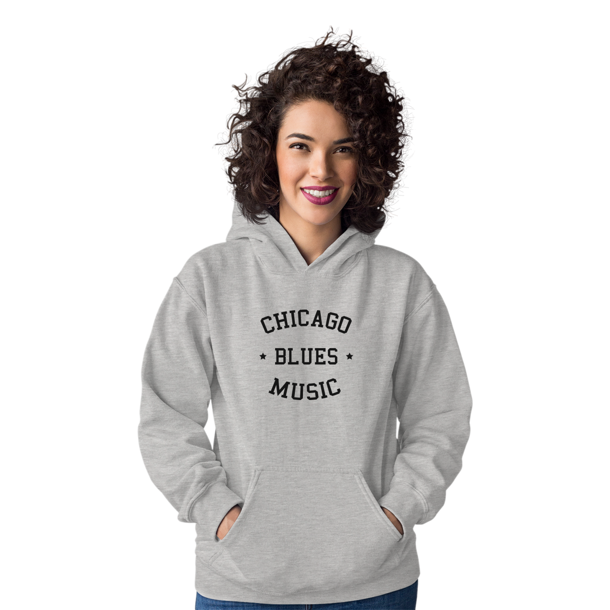 Chicago Blues Music Unisex Hoodie | Gray