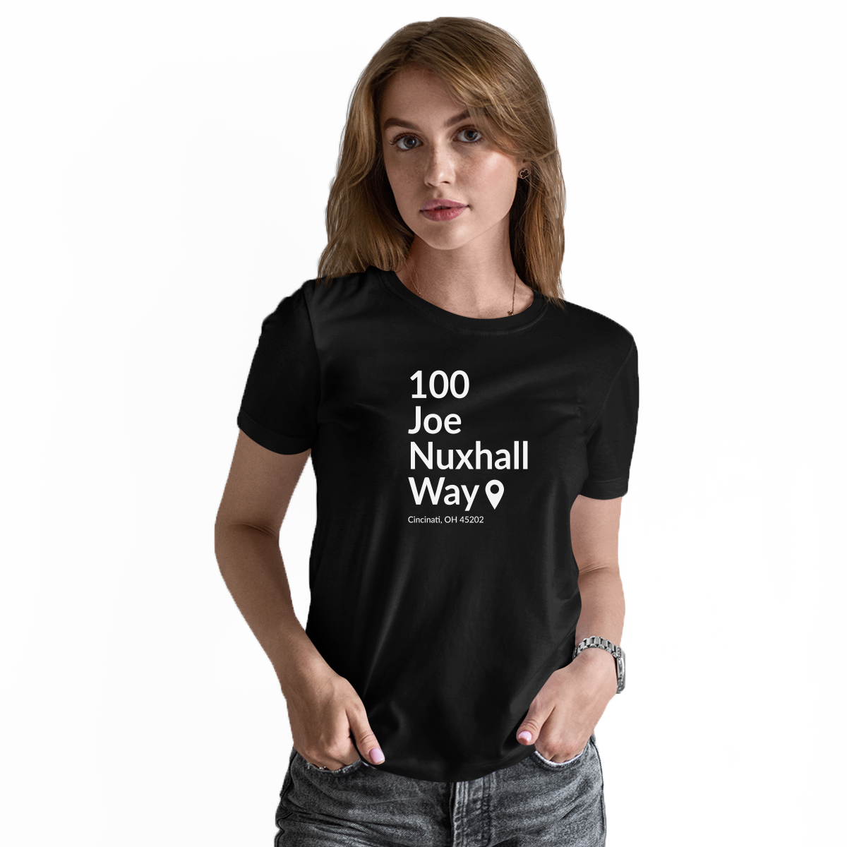 Cincinnati Baseball Stadium Women's T-shirt | Black