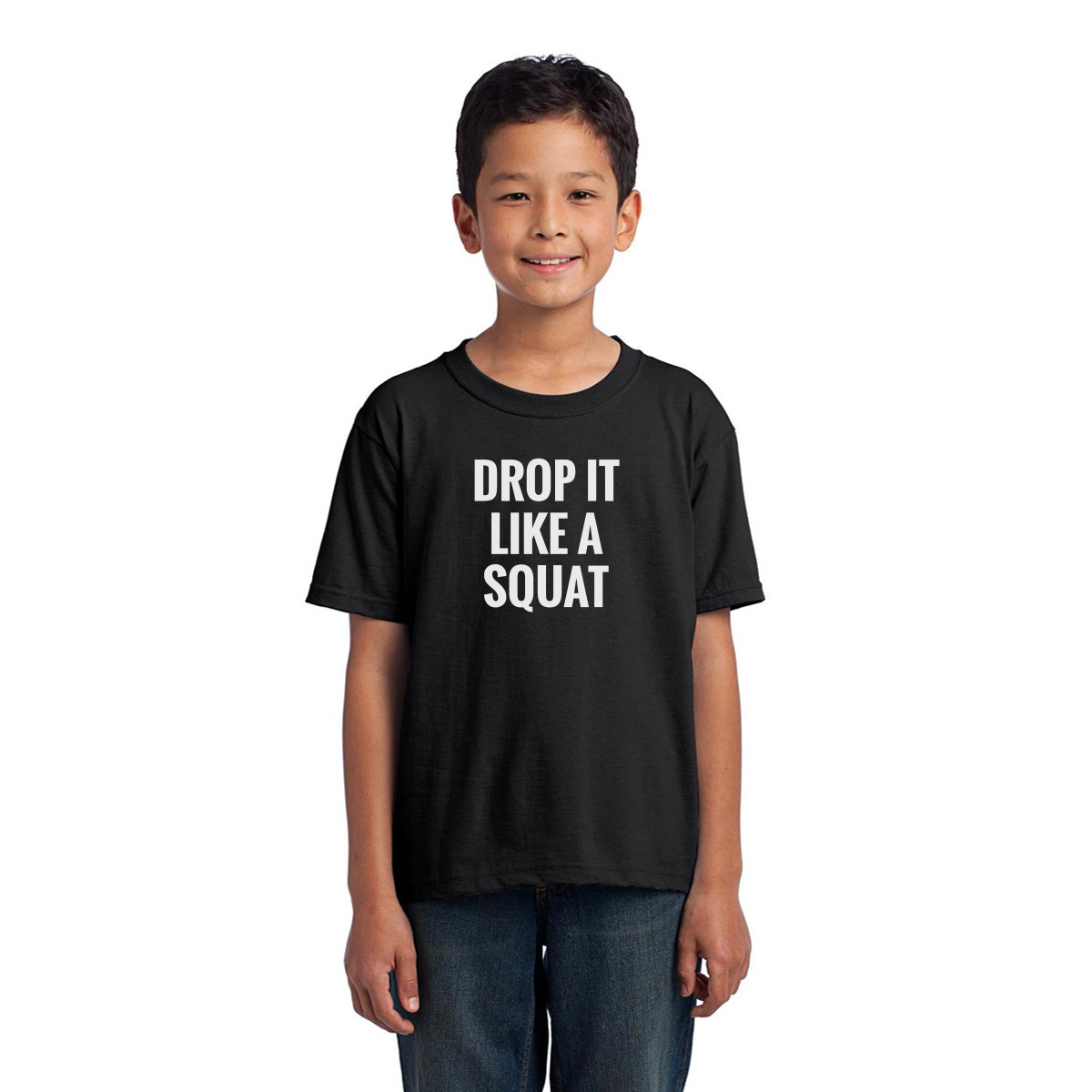 Drop It Like a Squat Kids T-shirt | Black