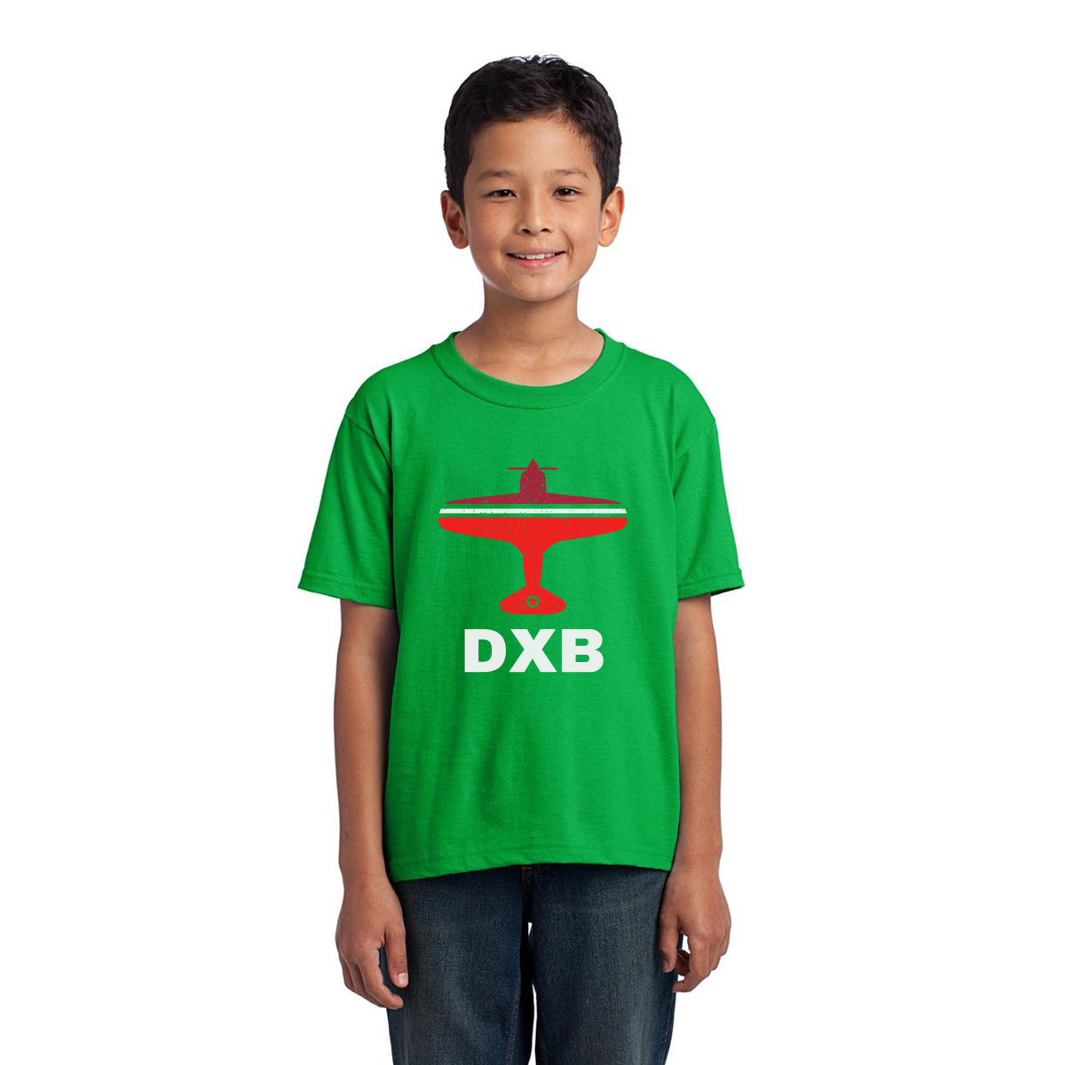 Fly Dubai DXB Airport Kids T-shirt | Green