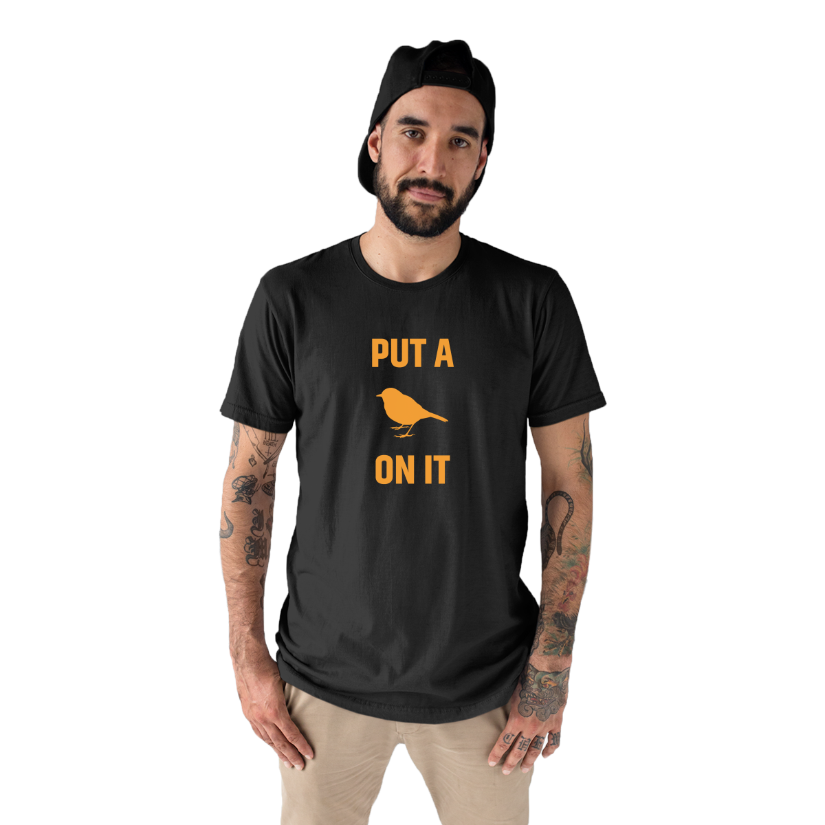 Put A Bird On It Men's T-shirt | Black