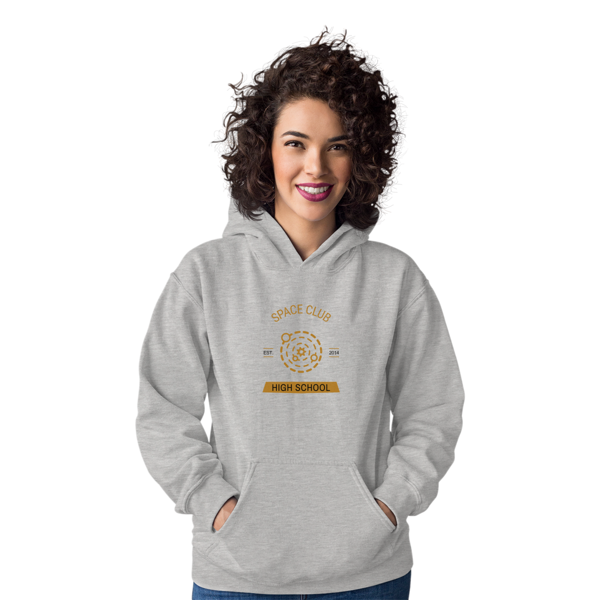 Space Club High School Unisex Hoodie | Gray