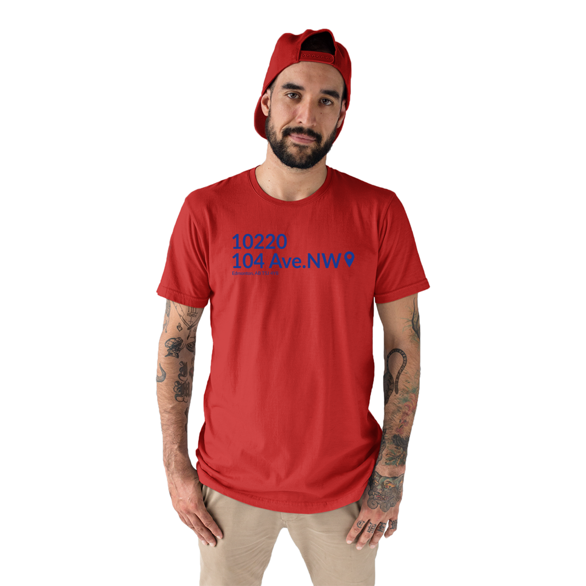 Edmonton Hockey Stadium Men's T-shirt | Red