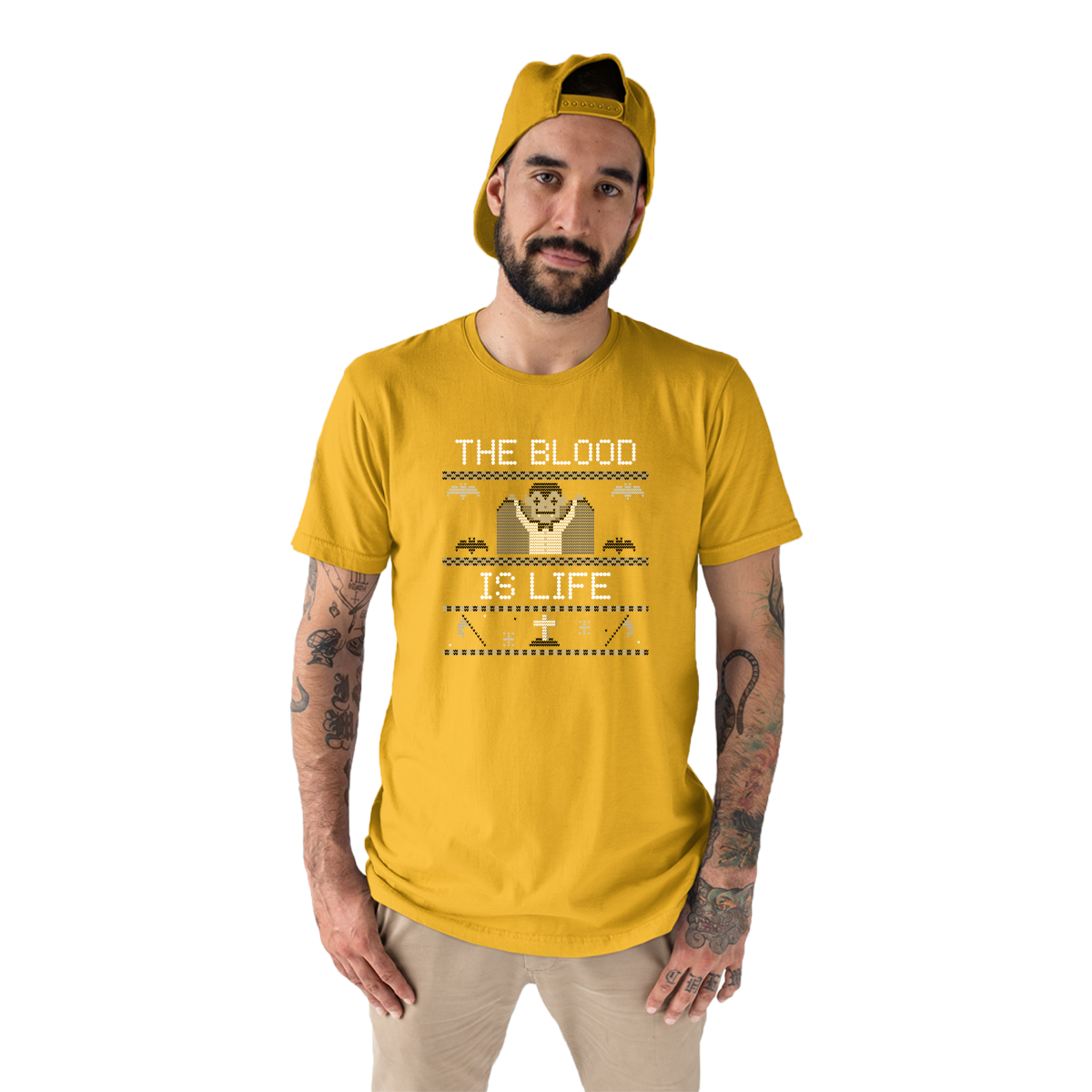 The Blood Is Life Men's T-shirt | Yellow