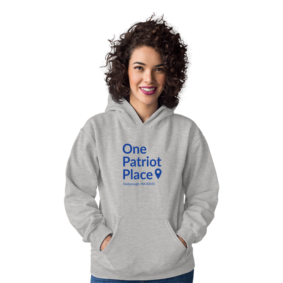 New England Football Stadium Unisex Hoodie | Gray