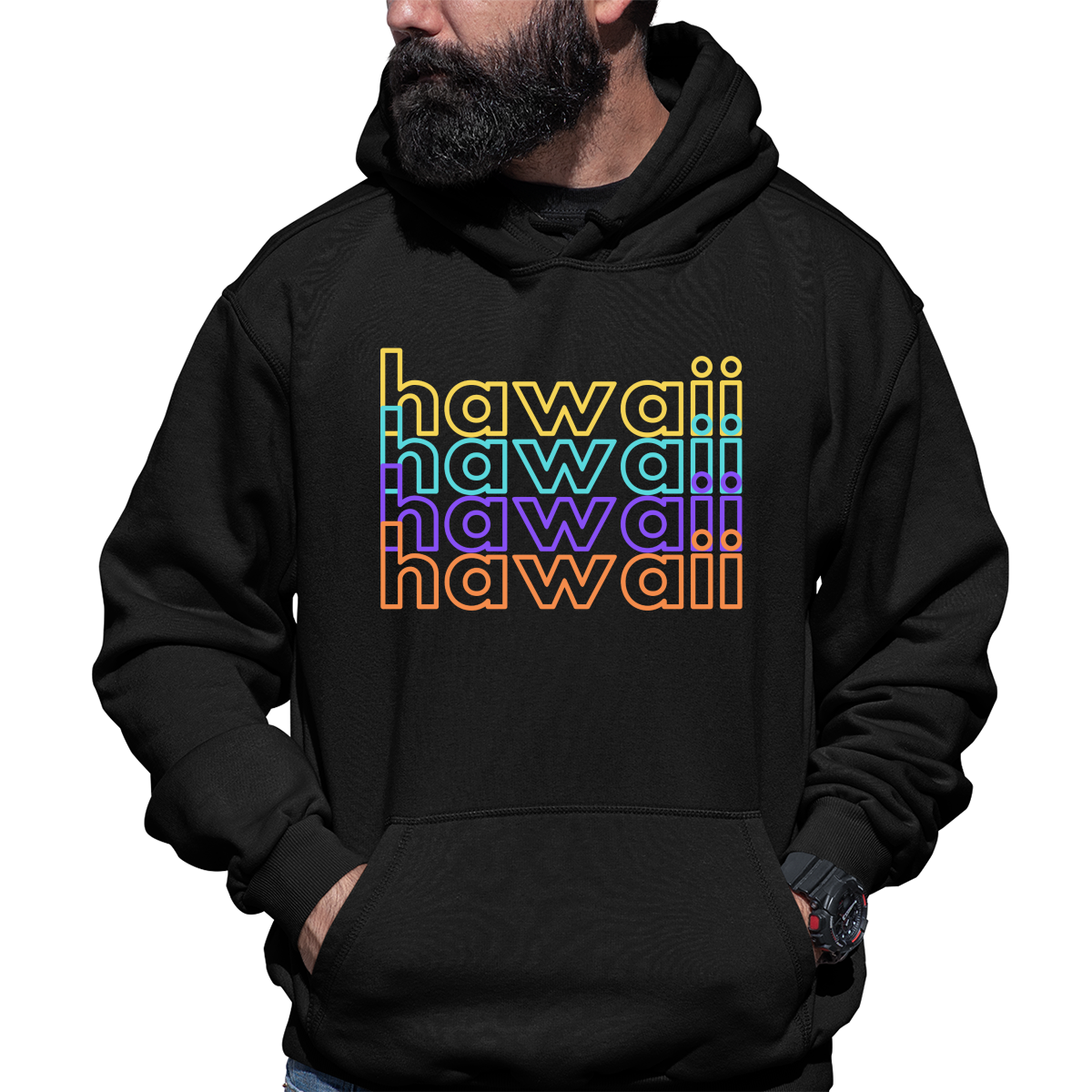 Hawaii Unisex Hoodie | Black