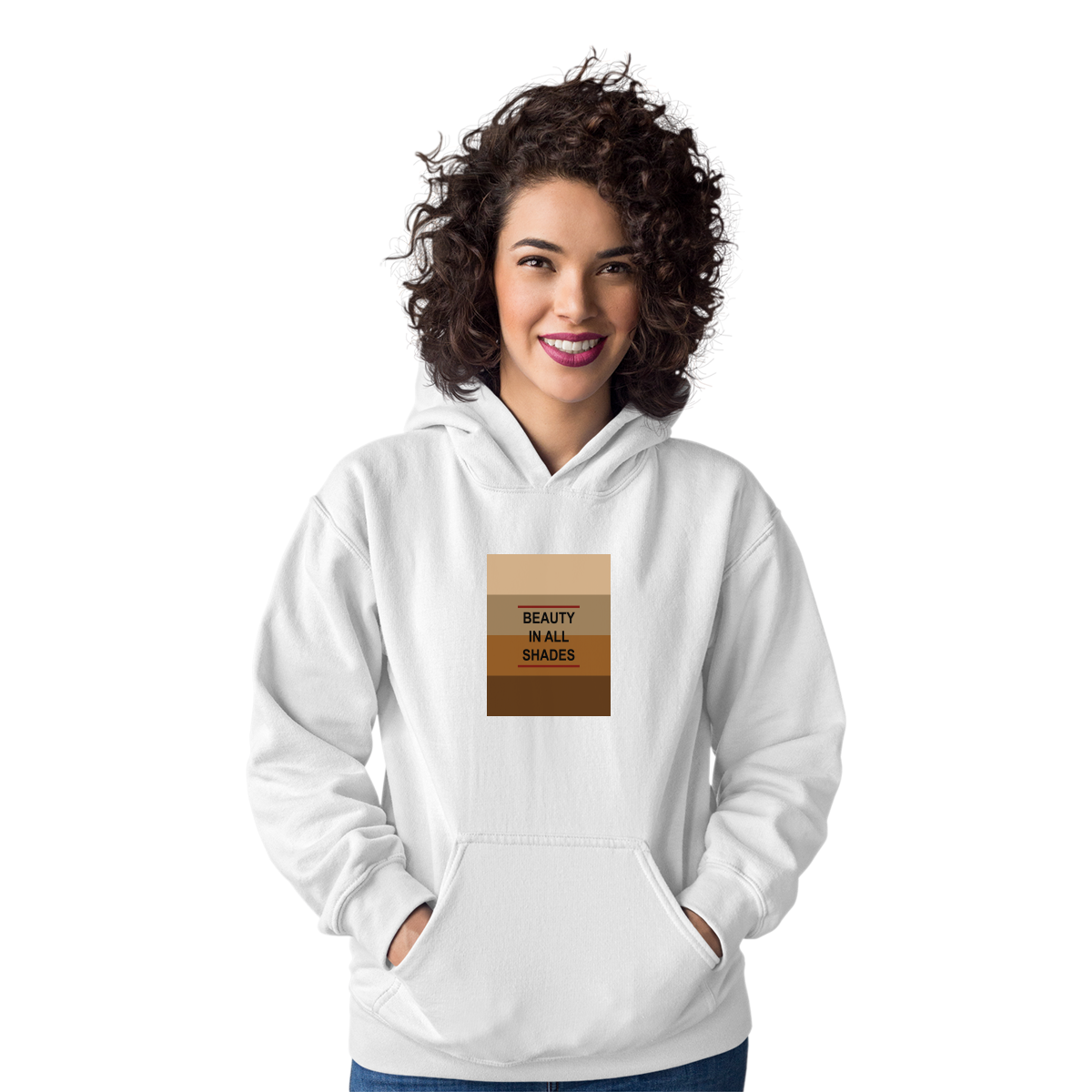 Beauty In All Shades Unisex Hoodie | White