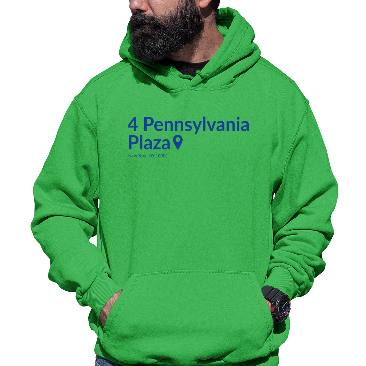 New York Basketball Stadium Unisex Hoodie | Green