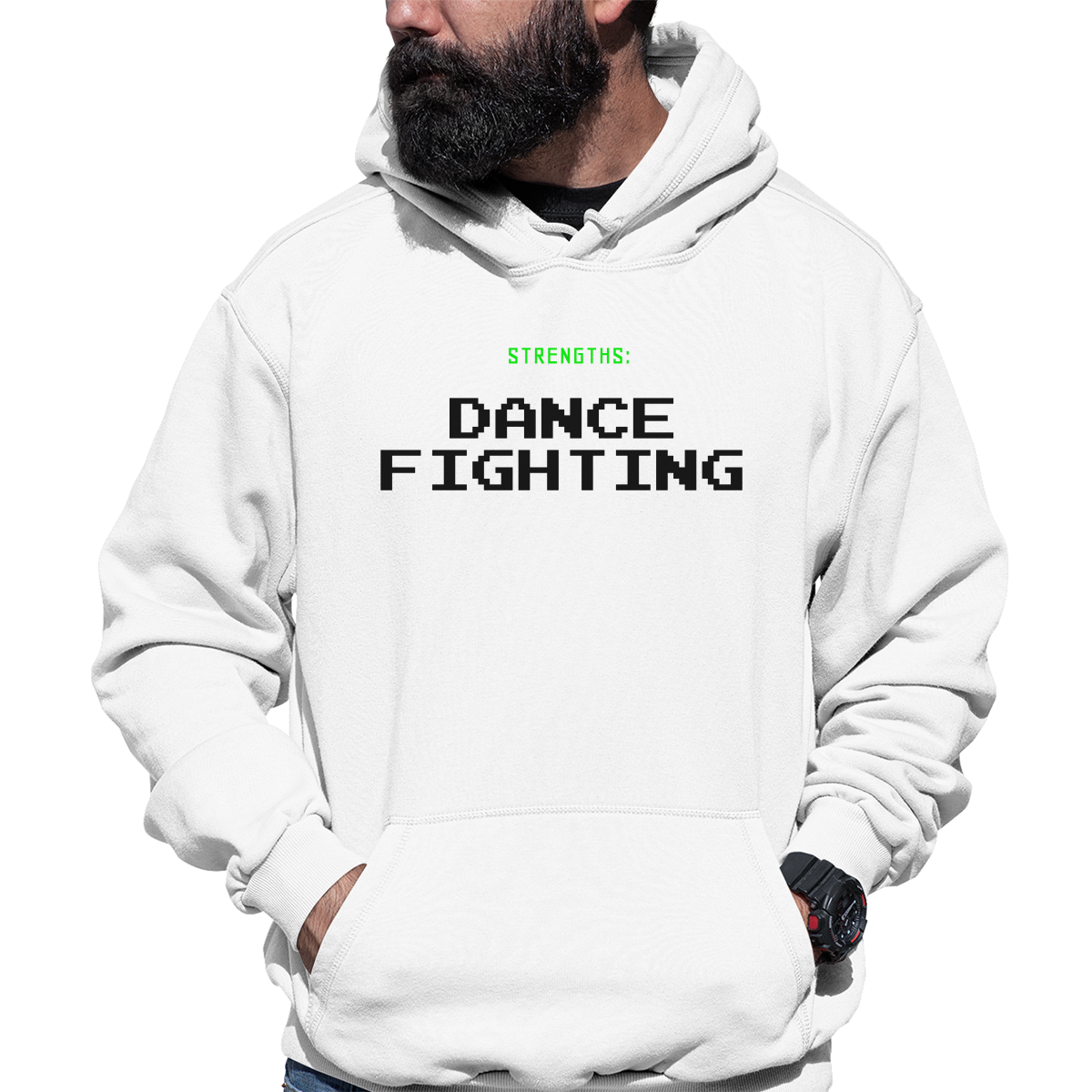 Strengths Dance Fighting  Unisex Hoodie | White