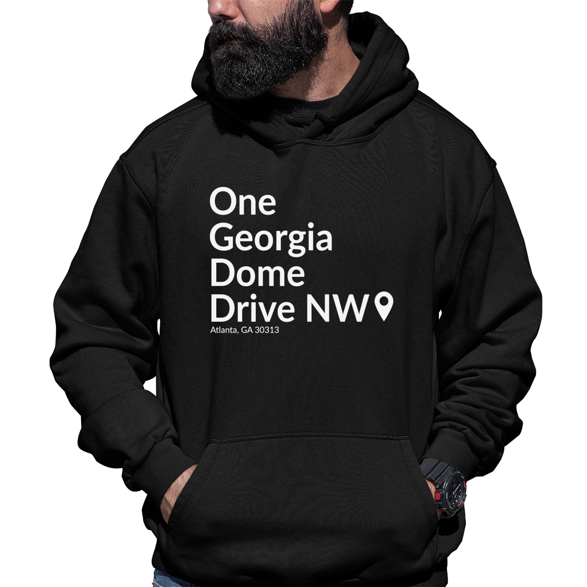 Atlanta Football Stadium Unisex Hoodie | Black