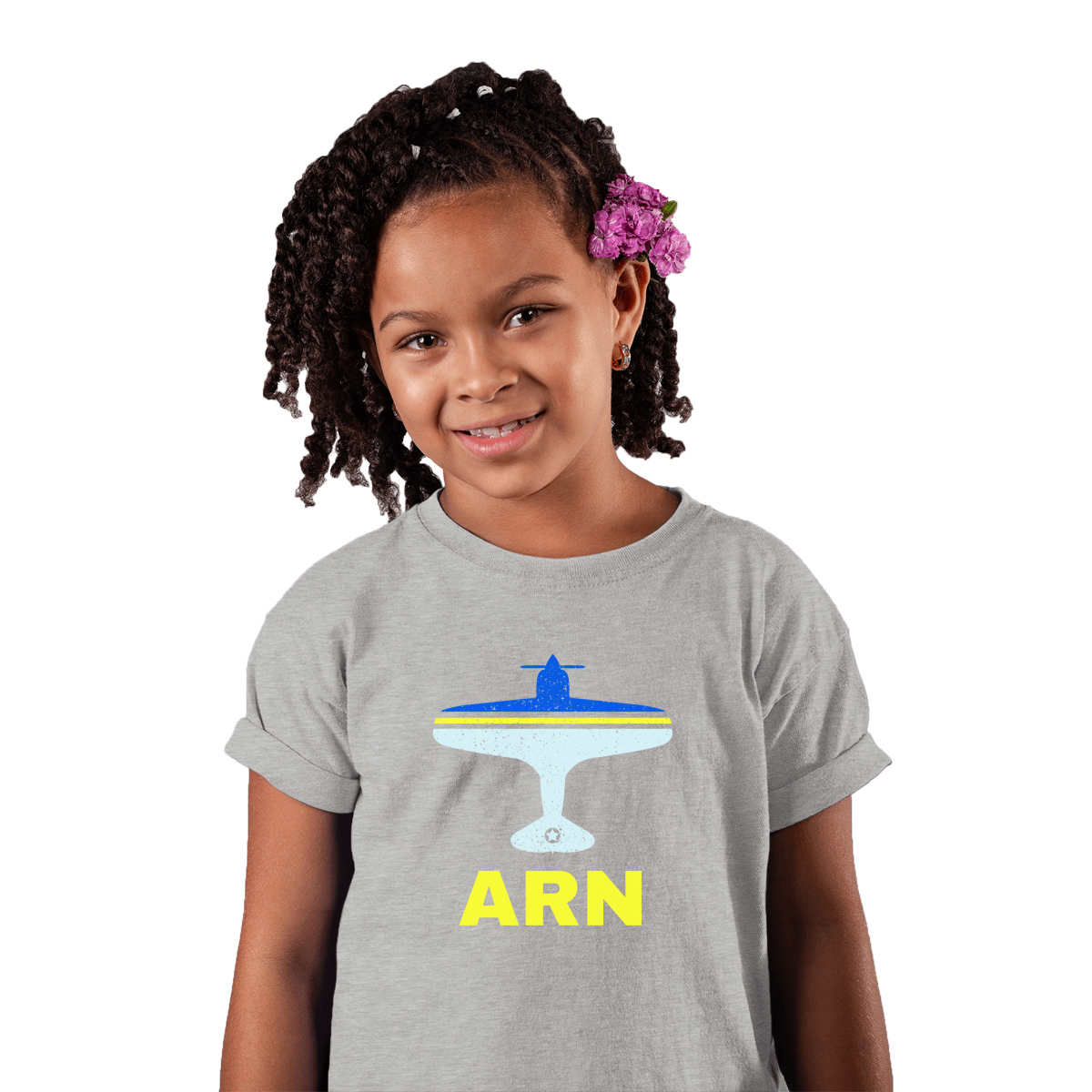 Fly Stockholm ARN Airport  Kids T-shirt | Gray