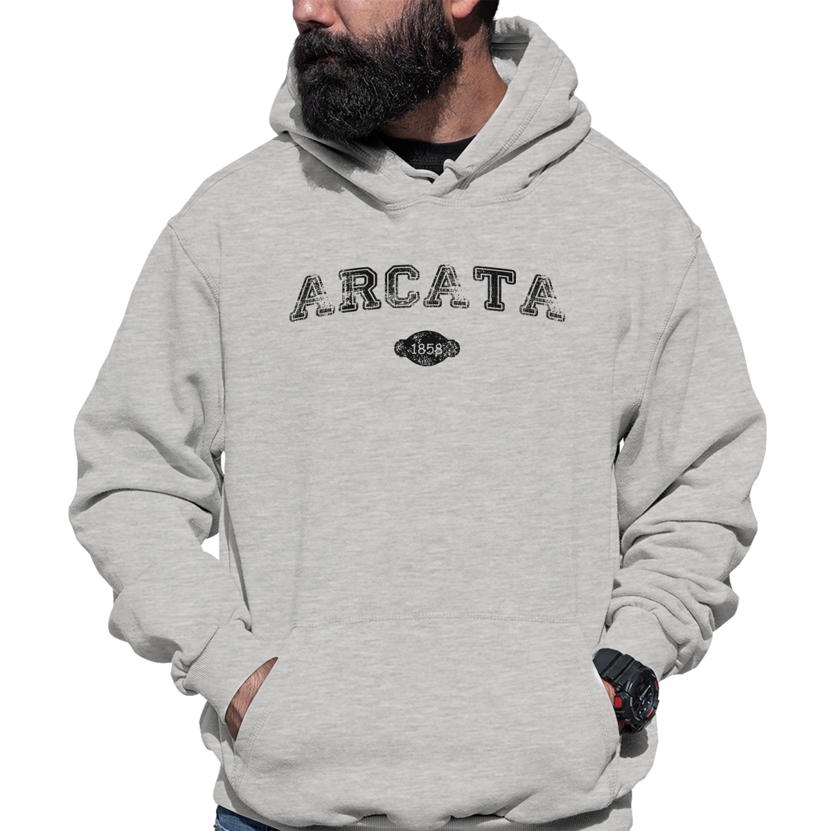 Arcata 1858 Represent Unisex Hoodie | Gray