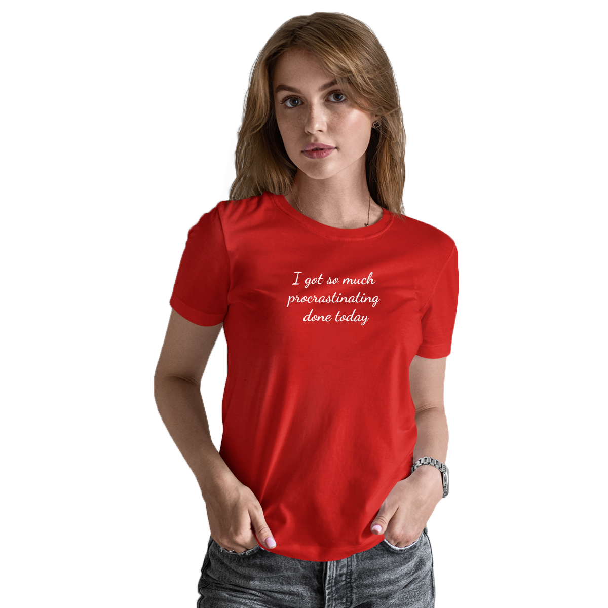 Procrastinator Women's T-shirt | Red