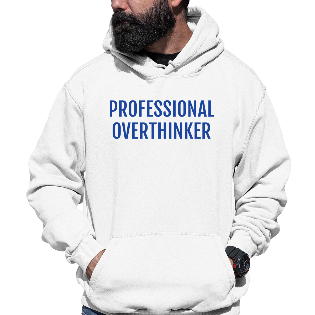 Professional Overthinker Unisex Hoodie | White