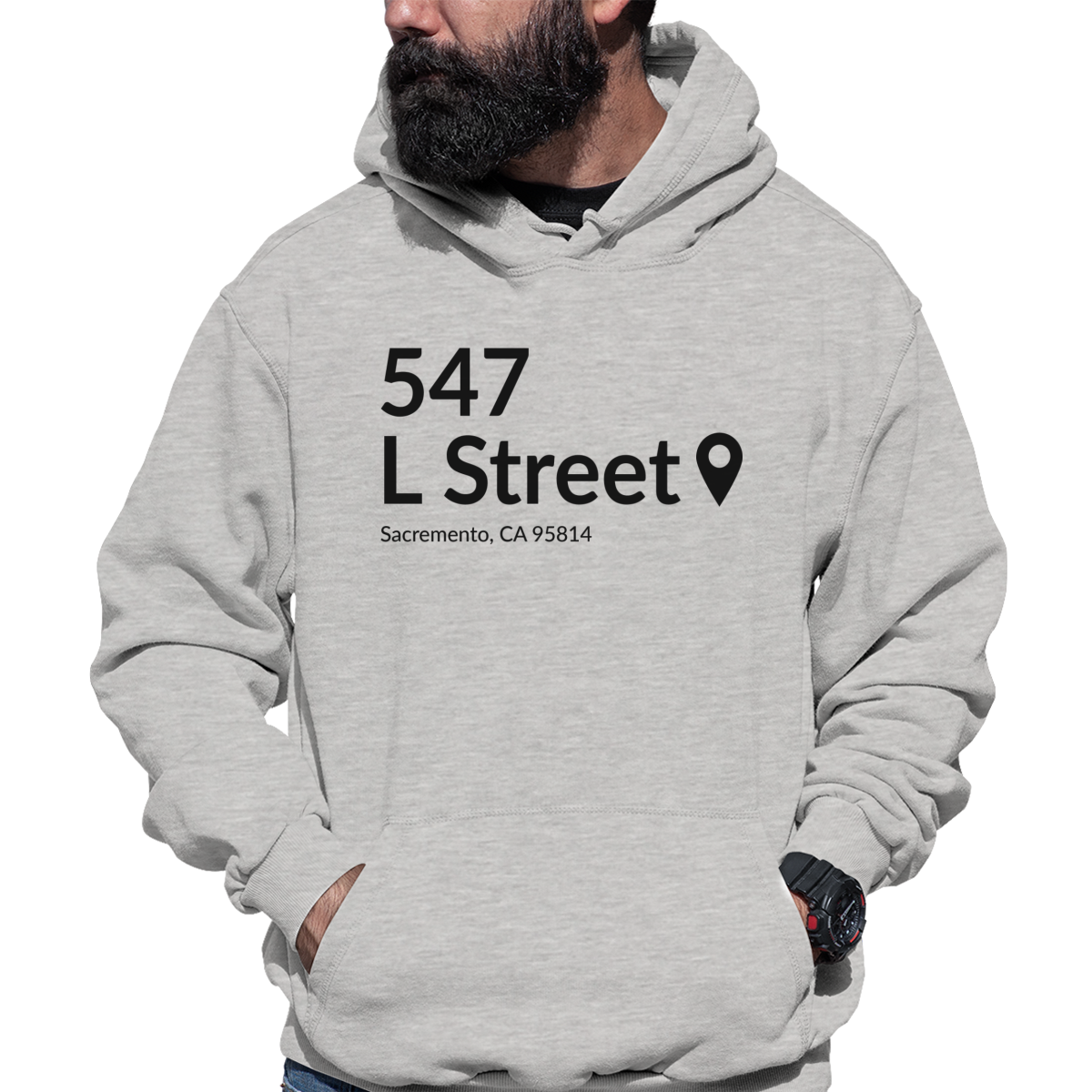 Sacramento Basketball Stadium Unisex Hoodie | Gray