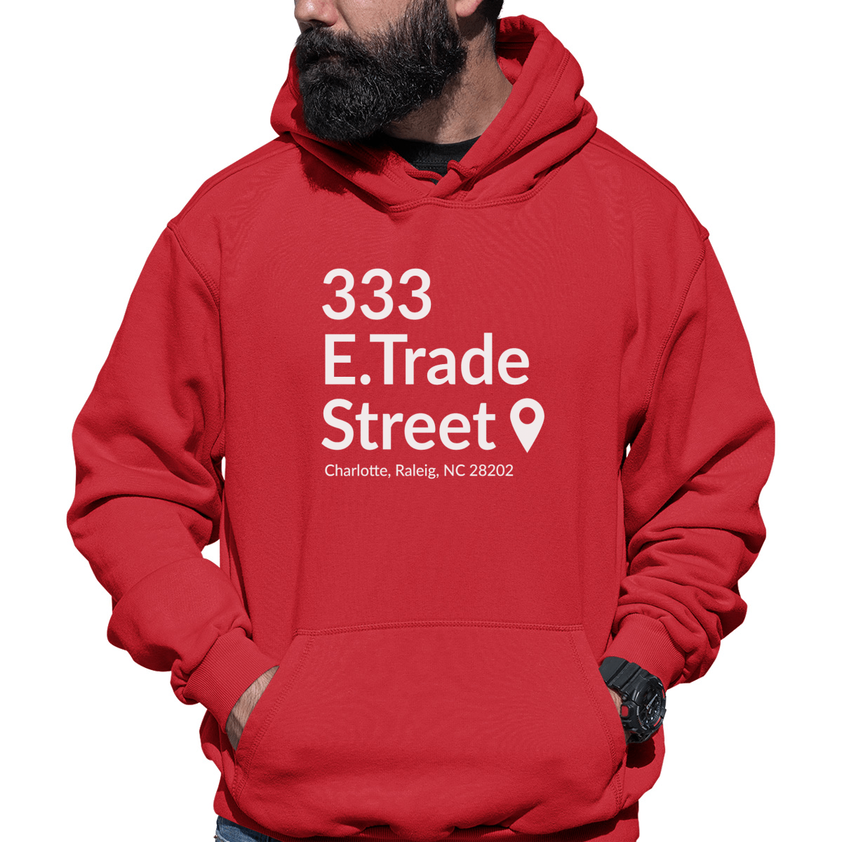 Charlotte Basketball Stadium Unisex Hoodie | Red