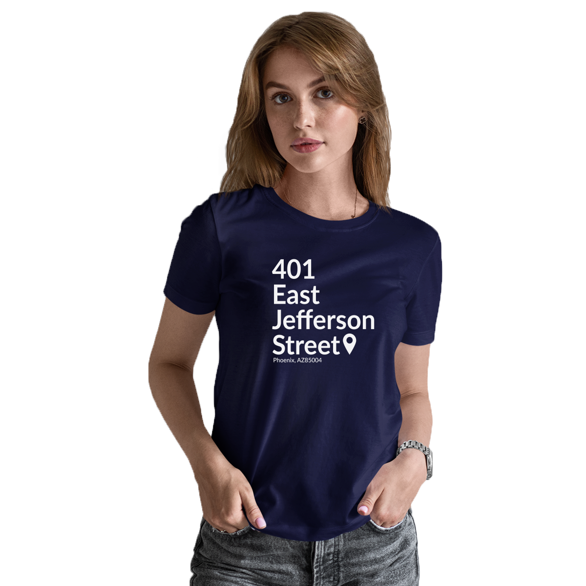 Arizona Baseball Stadium Women's T-shirt | Navy