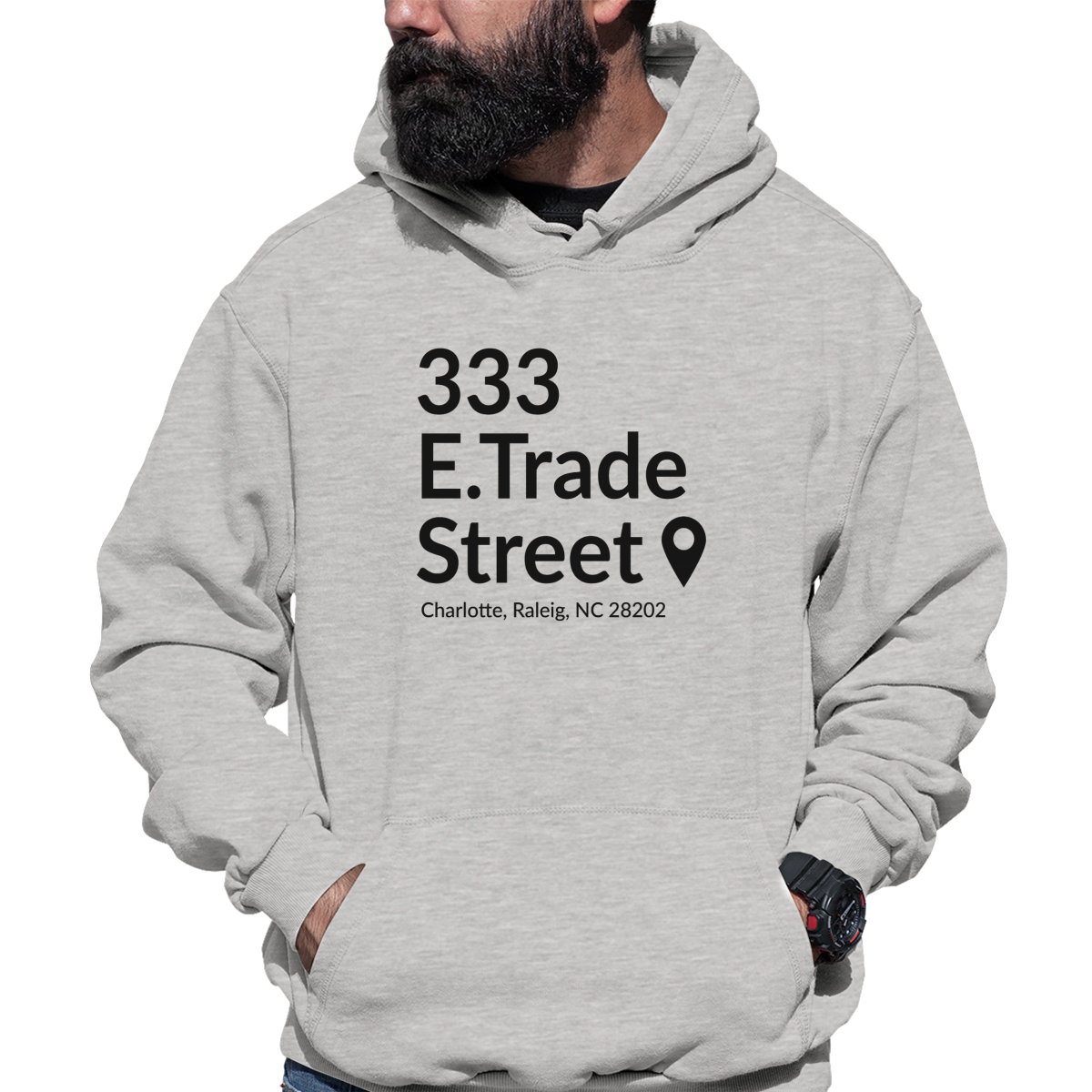 Charlotte Basketball Stadium Unisex Hoodie | Gray