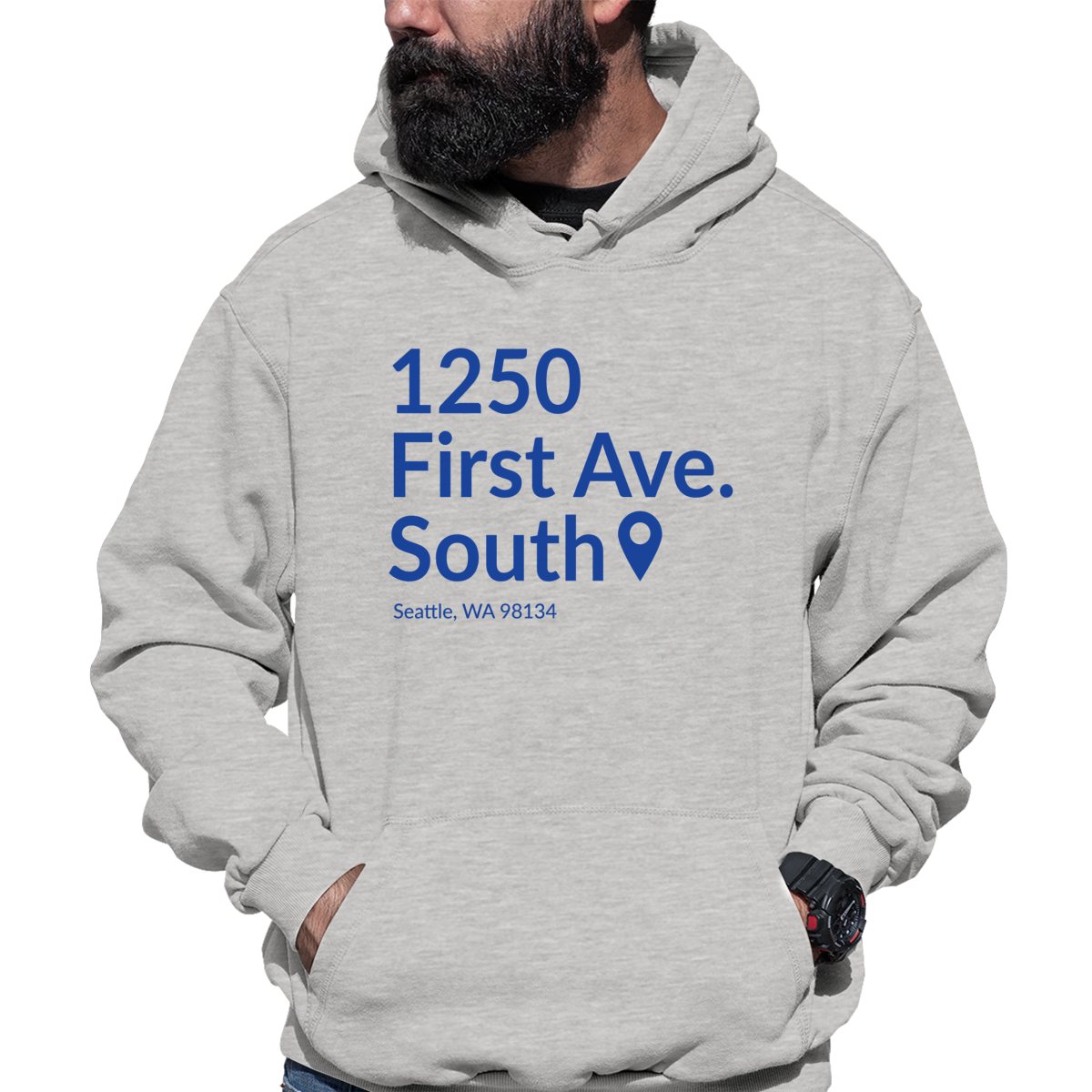 Seattle Baseball Stadium Unisex Hoodie | Gray