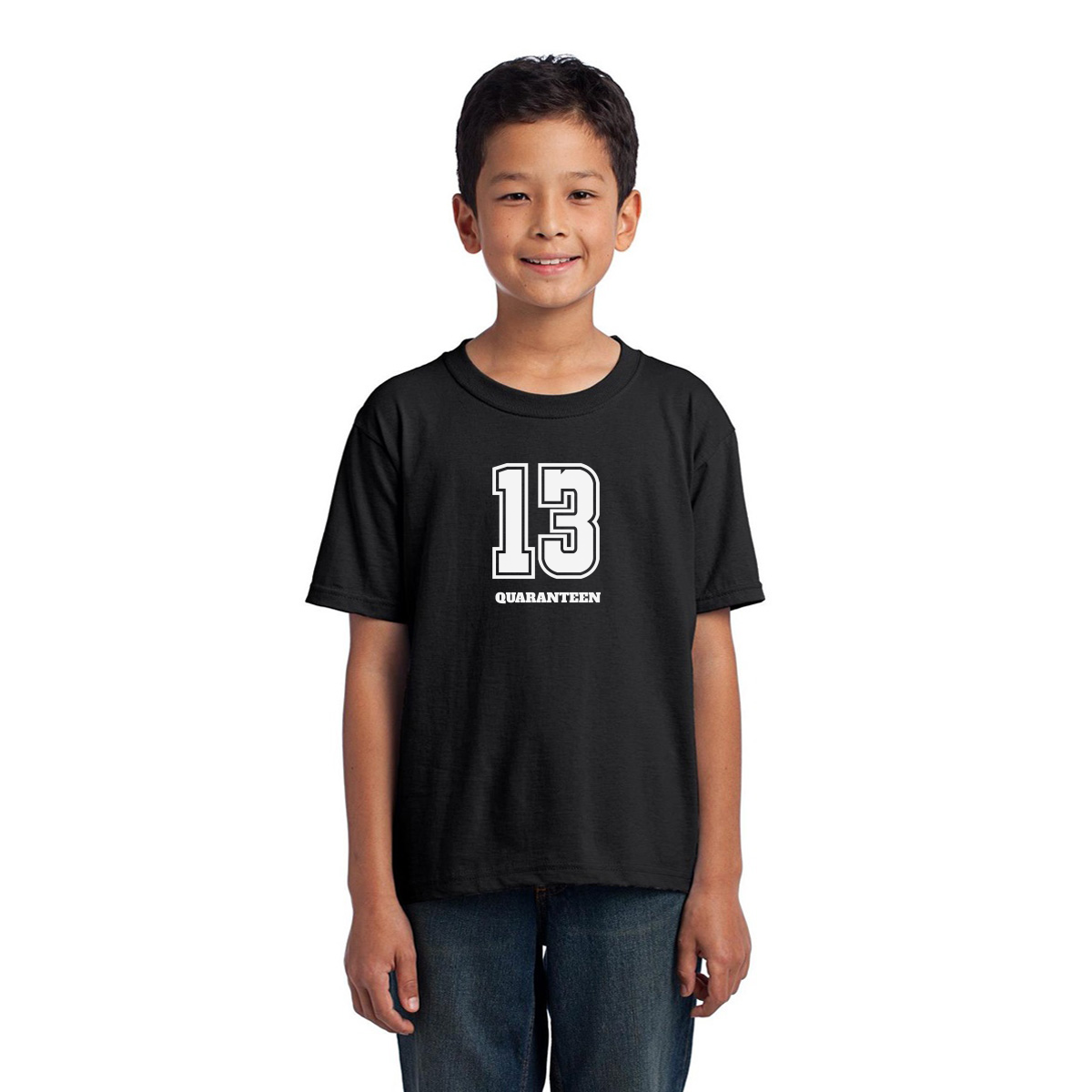 13 QUARANTEEN Kids T-shirt | Black