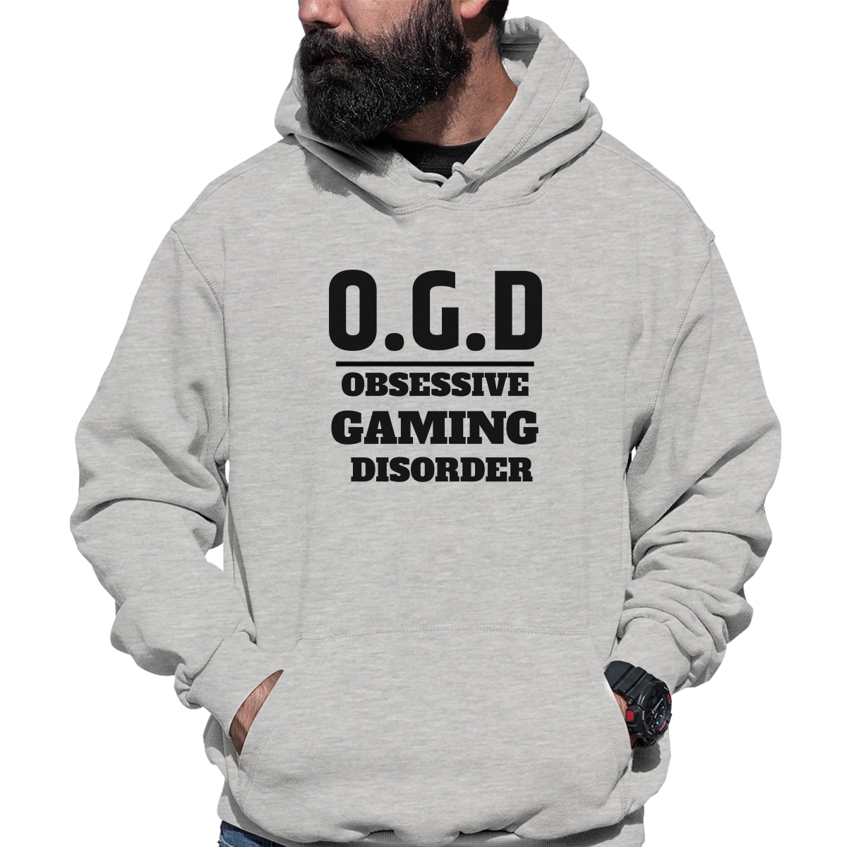 O.G.D Obsessive Gaming Disorder Unisex Hoodie | Gray