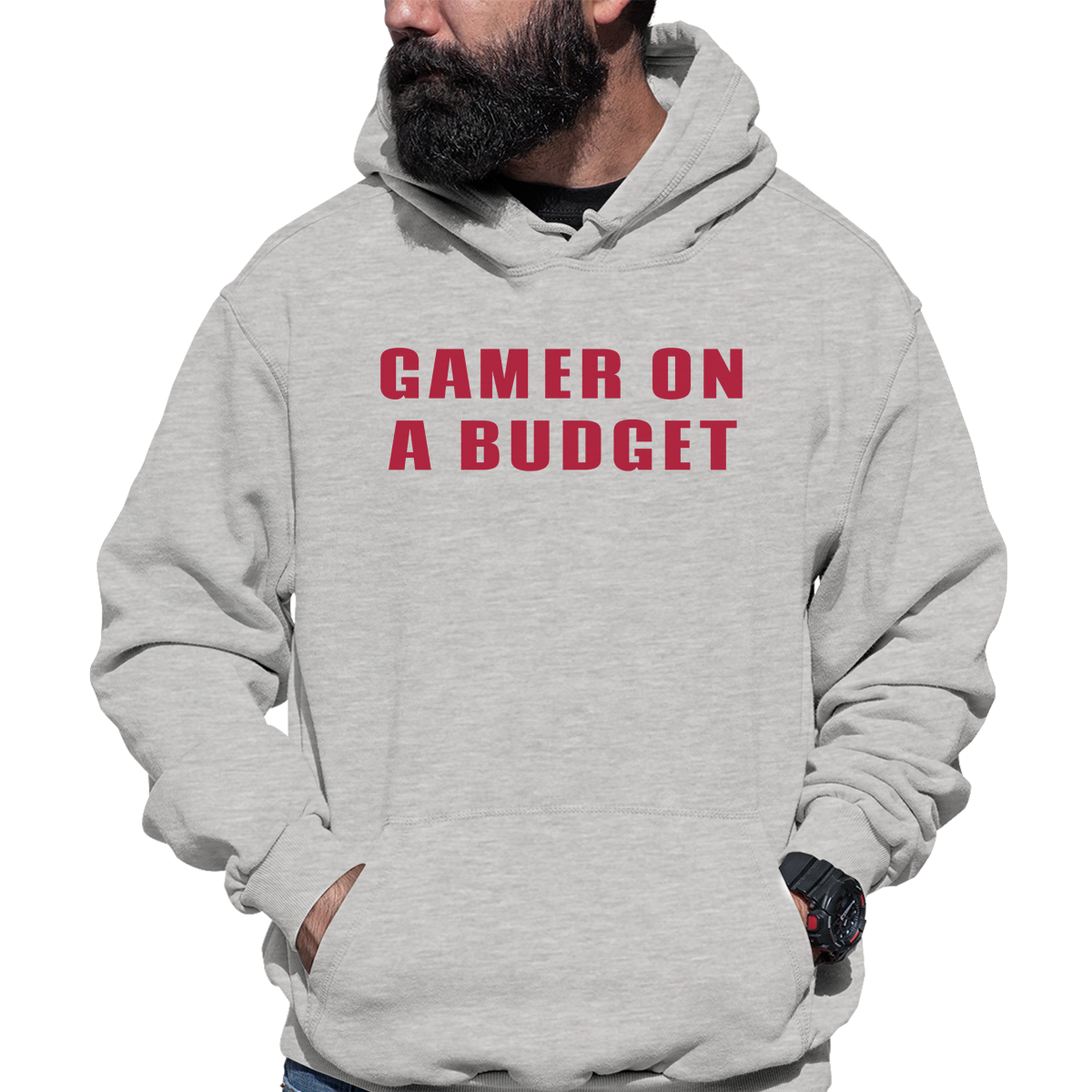 Gamer On A Budget Unisex Hoodie | Gray