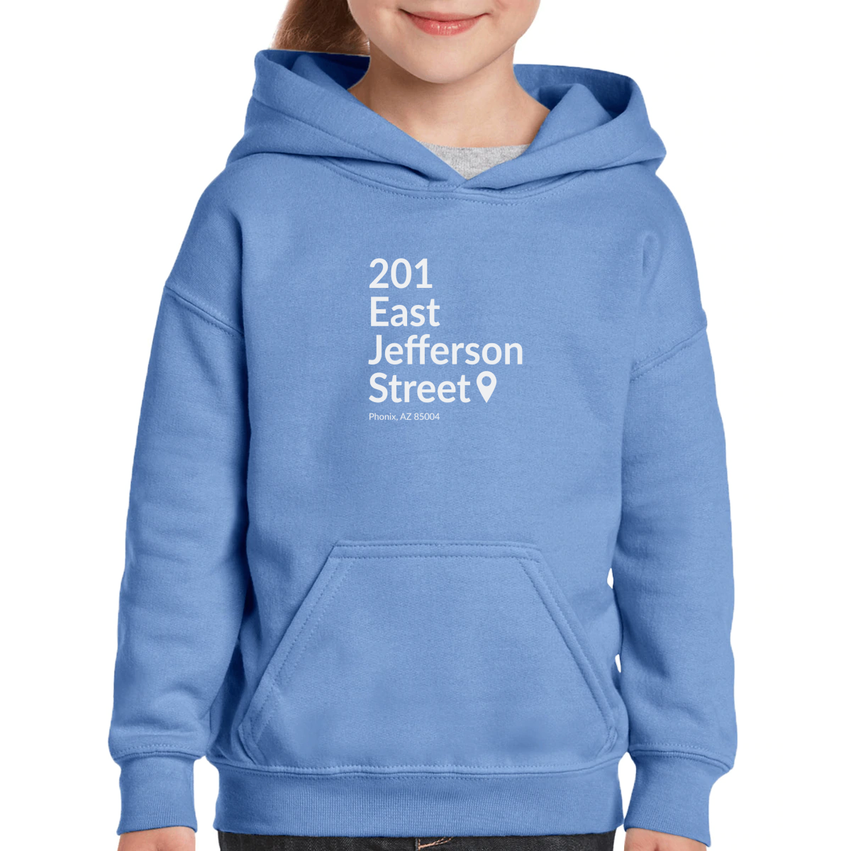 Phoenix Basketball Stadium Kids Hoodie | Blue