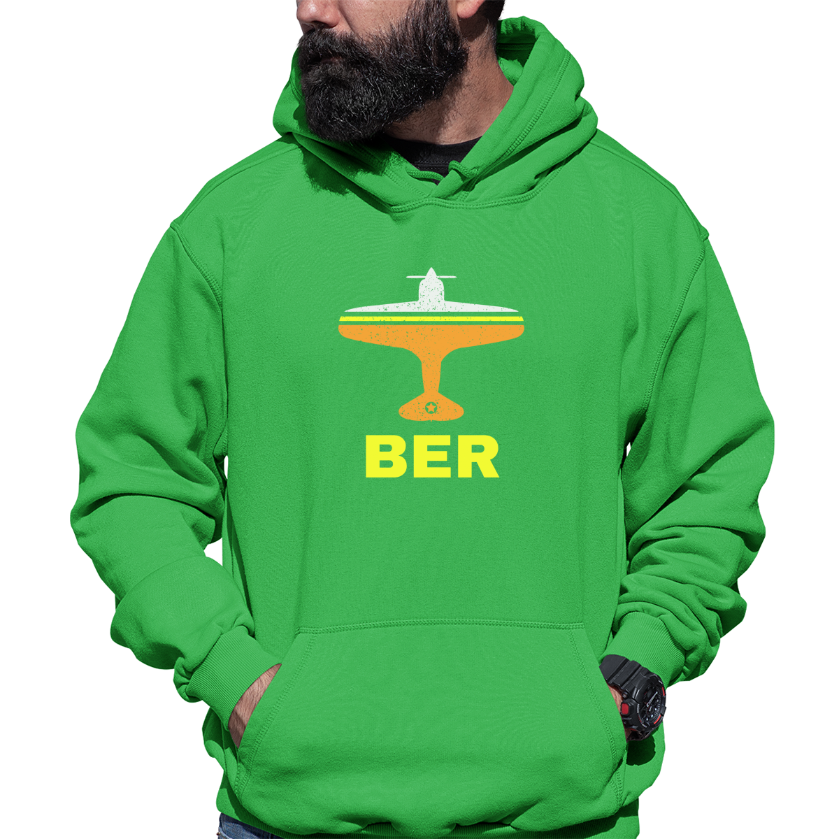 Fly Berlin BER Airport Unisex Hoodie | Green