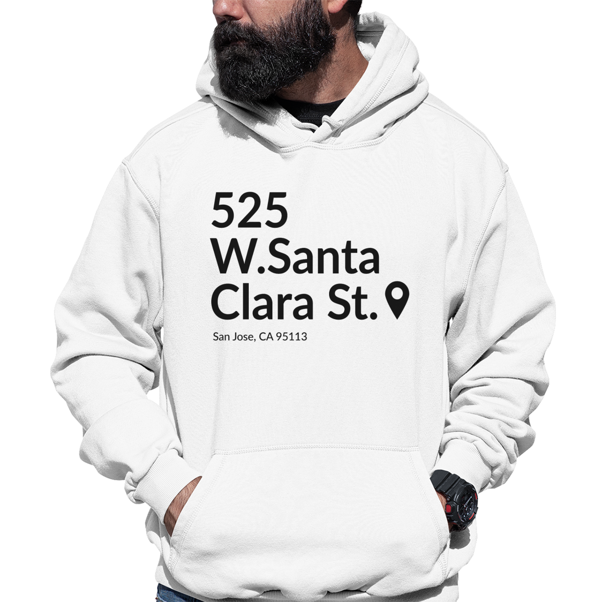 San Jose Hockey Stadium Unisex Hoodie | White