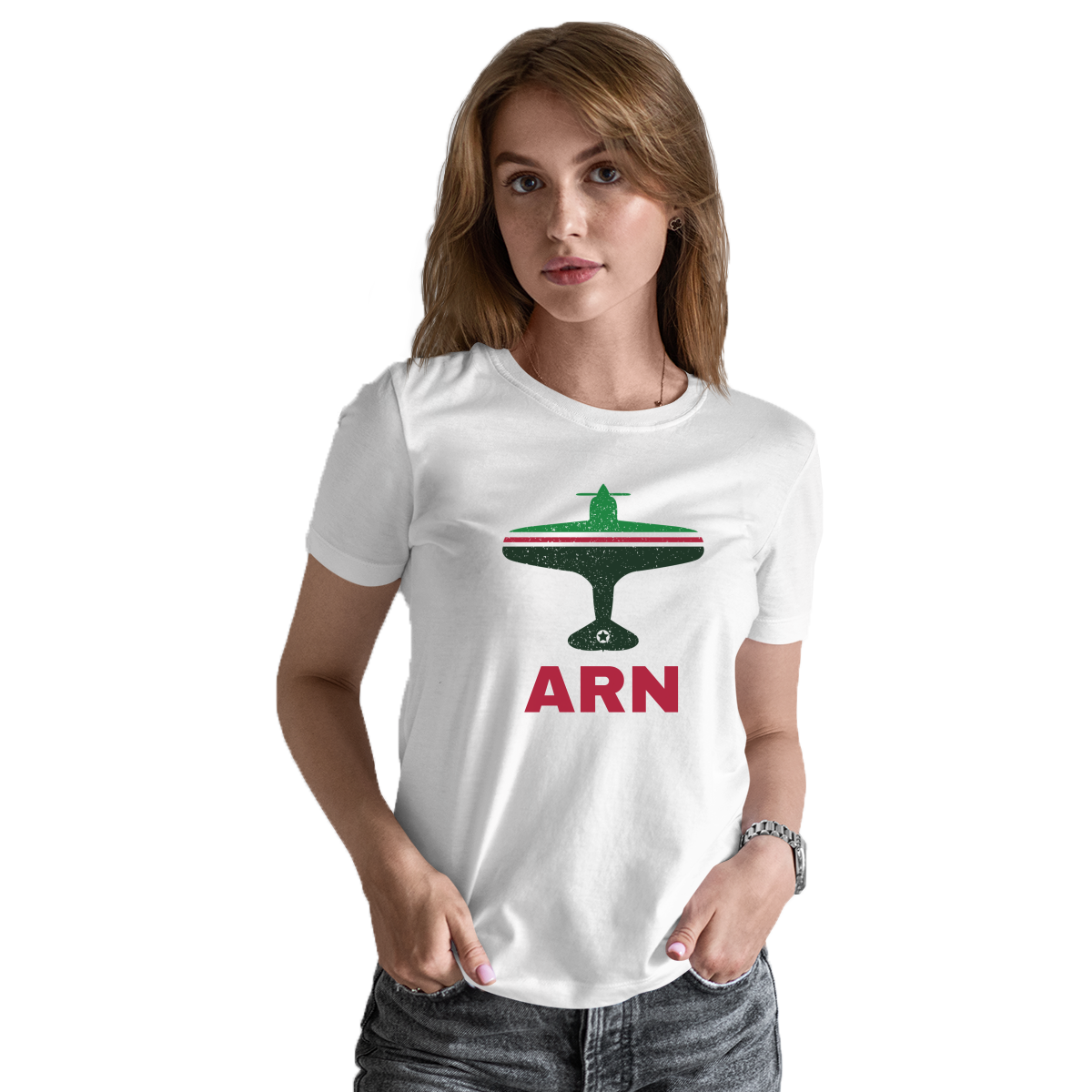 Fly Stockholm ARN Airport  Women's T-shirt | White